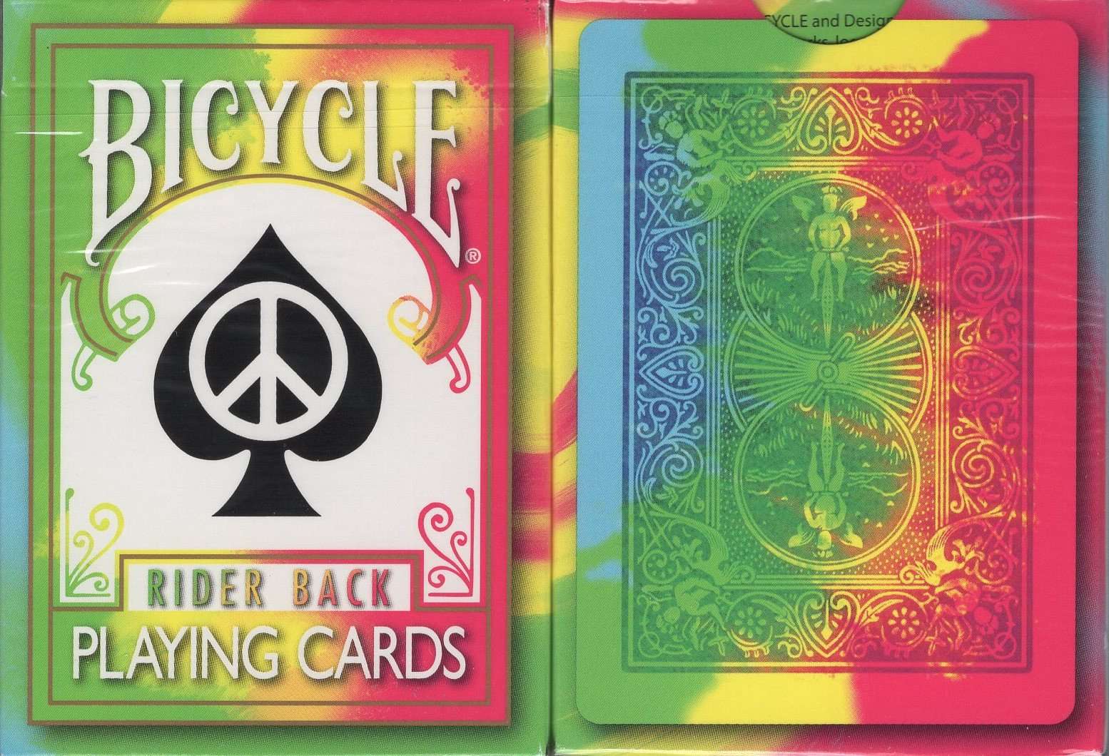 Tie Dye Bicycle Playing Cards