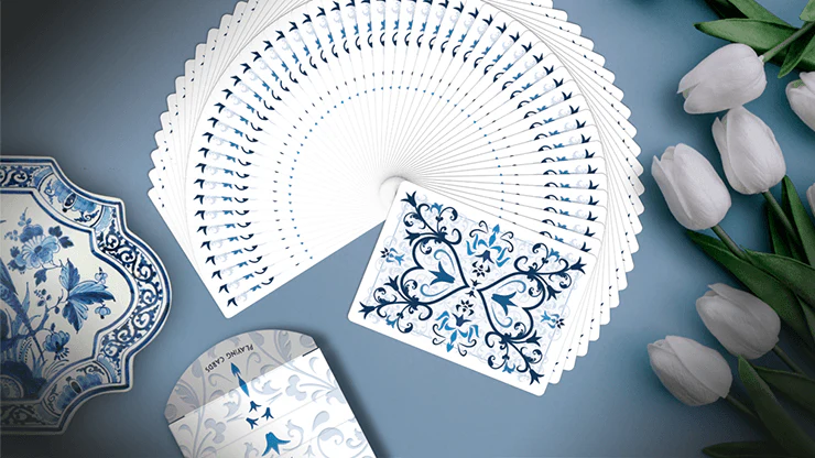 Tulip White Music Box & Deck Collector's Playing Cards - Image 4
