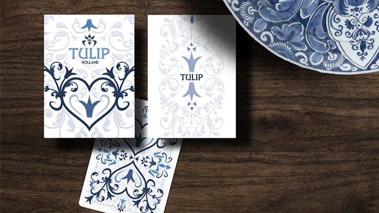 Tulip White Music Box & Deck Collector's Playing Cards - Image 6