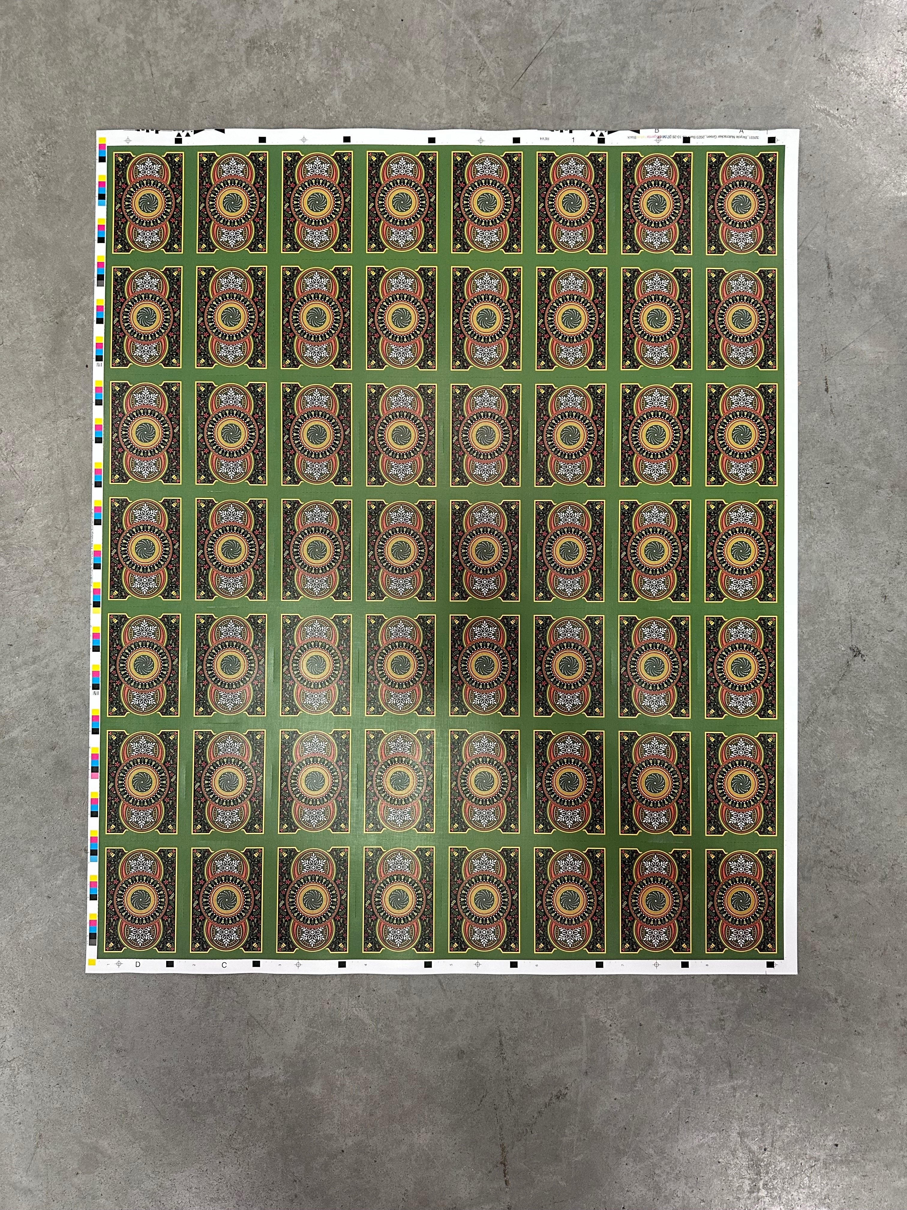Uncut Sheet - Bicycle Nutcracker Green - Image 3