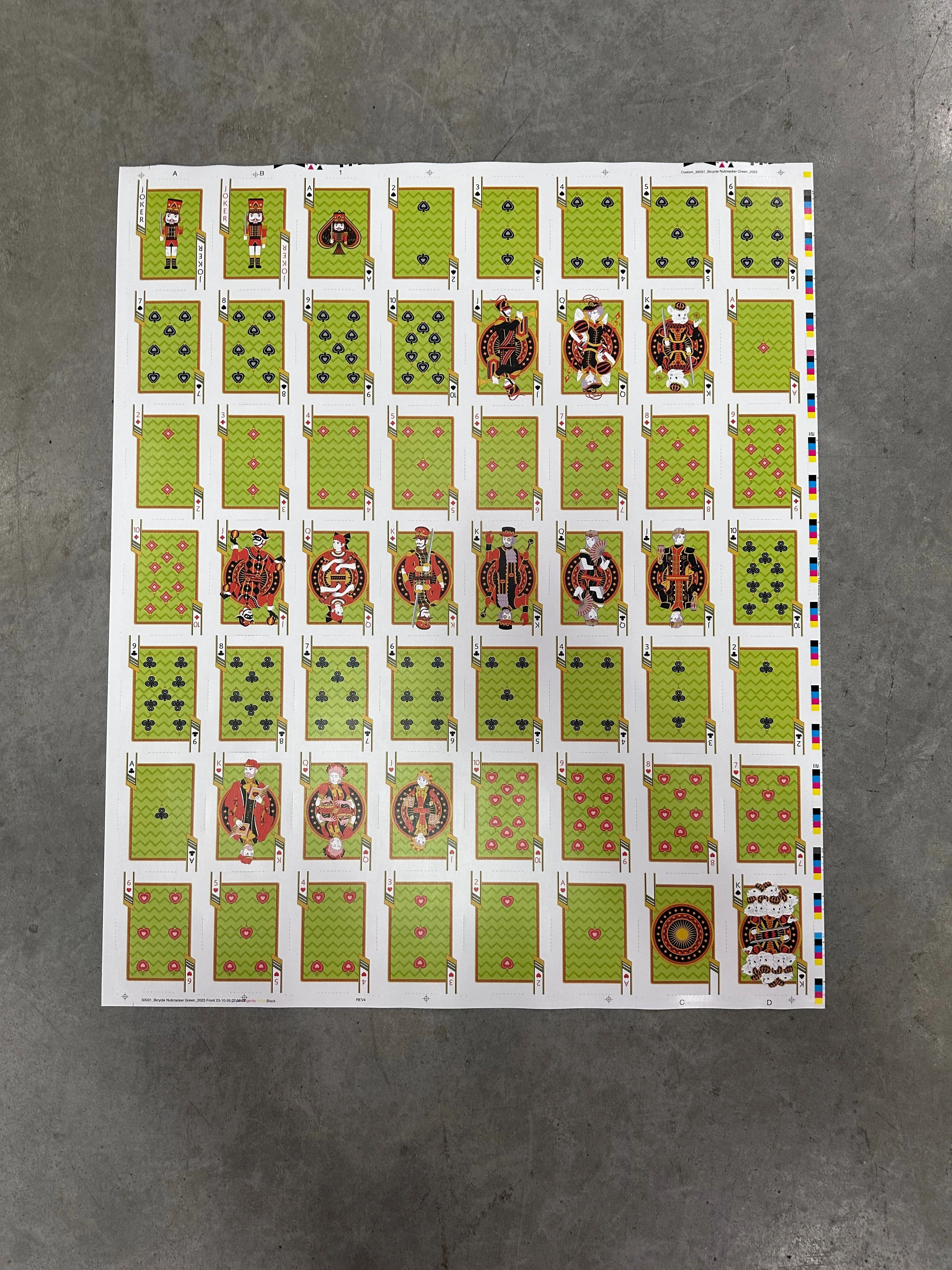Uncut Sheet - Bicycle Nutcracker Green - Image 4
