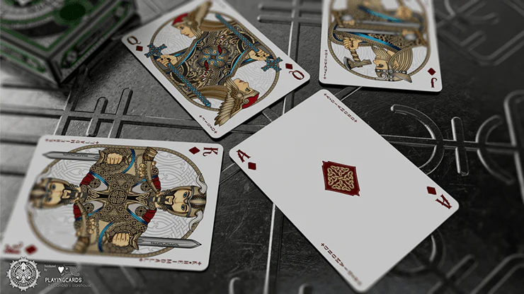 Valhalla Viking Emerald Playing Cards USPCC - Image 4