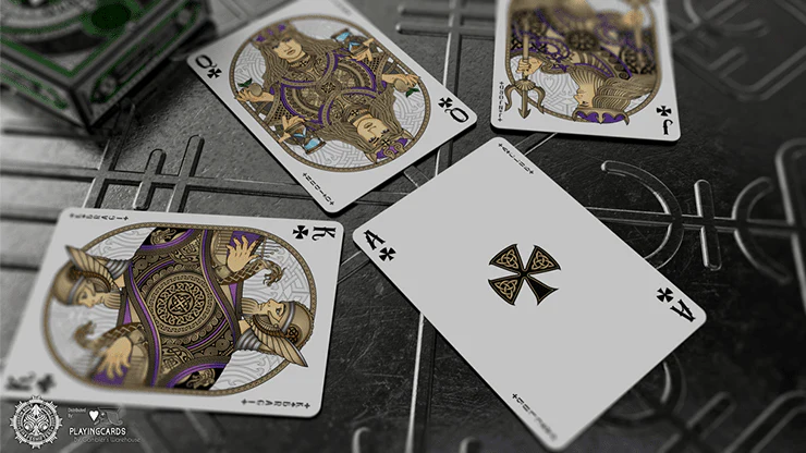 Valhalla Viking Emerald Playing Cards USPCC - Image 5