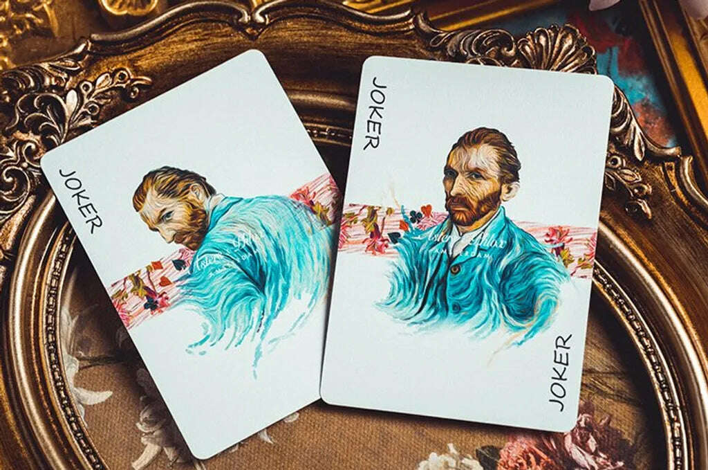 Van Gogh Asters & Phlox Playing Cards with Numbered Seal - Image 2