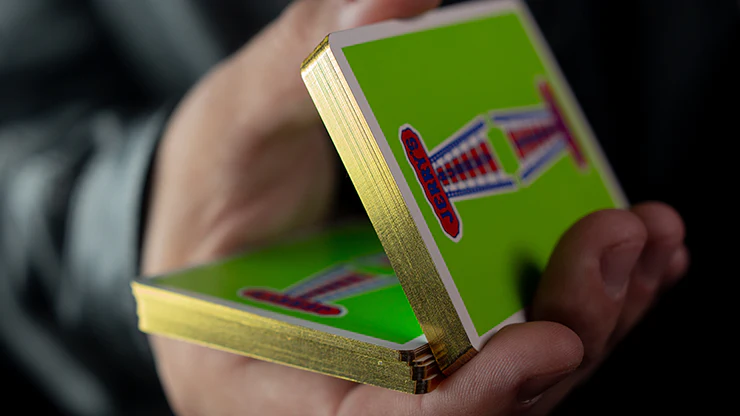 Vintage Feel Gilded Jerry's Nugget Green Playing Cards EPCC - Image 3
