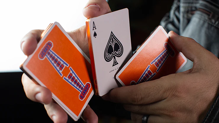 Vintage Feel Gilded Jerry's Nugget Orange Playing Cards EPCC - Image 3