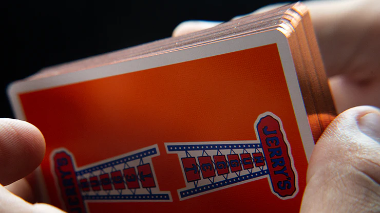 Vintage Feel Gilded Jerry's Nugget Orange Playing Cards EPCC - Image 4