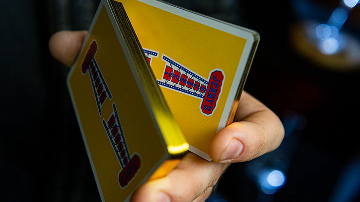 Vintage Feel Jerry's Nugget Yellow Gilded Playing Cards EPCC - Image 4