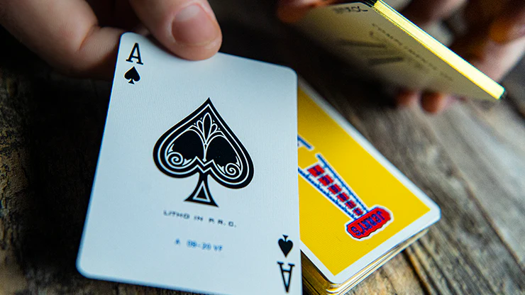 Vintage Feel Jerry's Nugget Yellow Gilded Playing Cards EPCC - Image 6