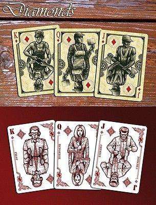 White & Blue Collar 2 Deck Set Bicycle Playing Cards - Image 2