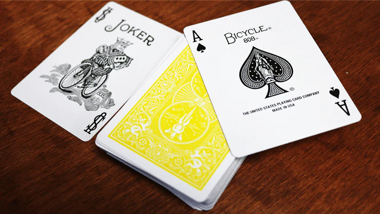 Yellow Rider Back Bicycle Playing Cards with Gaff Cards and 1 Joker - Image 5